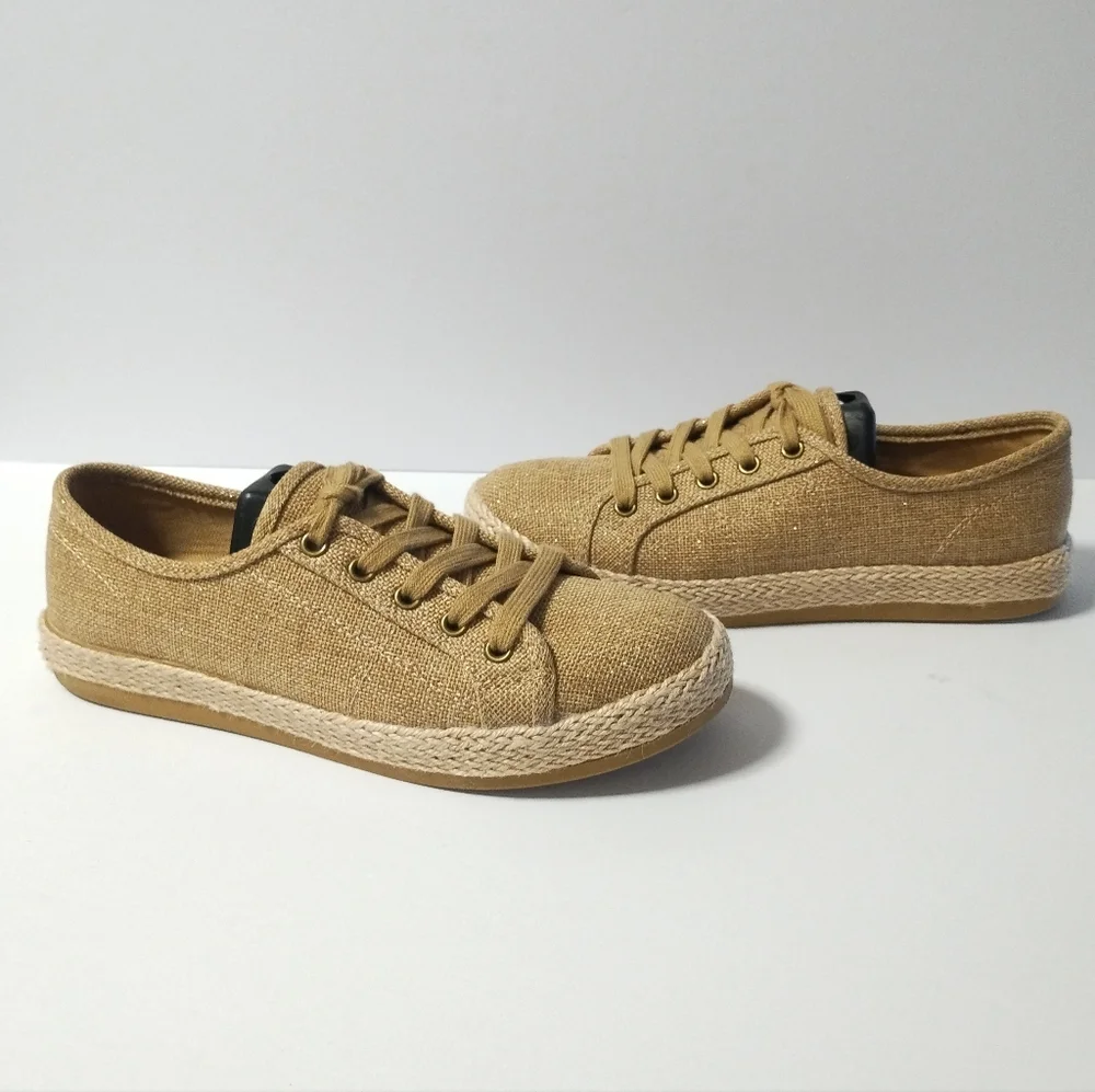 Tommy Bahama Women’s Shoes Galana Metallic Bronze Lace Up Sneakers Size 8.5 M